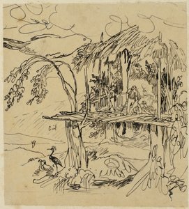 Wioska etruska autorstwa Rodolphe Bresdin