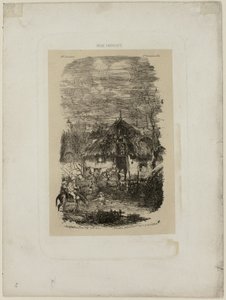 Wiejski domek, z Revue Fantaisiste autorstwa Rodolphe Bresdin