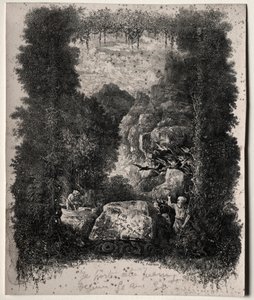 Pierwszy frontyspis do bajek i bajek autorstwa Thierry-Faletans autorstwa Rodolphe Bresdin