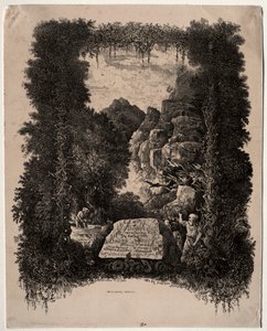 Pierwszy frontyspis do Bajek i bajek Thierry-Faletans autorstwa Rodolphe Bresdin