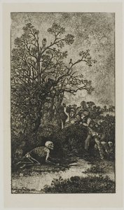 Łowcy zaskoczeni śmiercią autorstwa Rodolphe Bresdin
