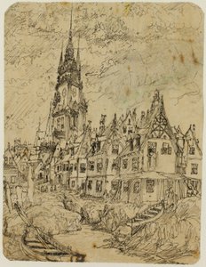 Wioska morska autorstwa Rodolphe Bresdin