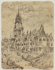 Wioska morska autorstwa Rodolphe Bresdin