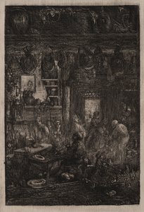 Wnętrze Mołdawii, 1865. autorstwa Rodolphe Bresdin