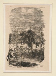 Pawilon Farm z La Revue fantaisiste autorstwa Rodolphe Bresdin
