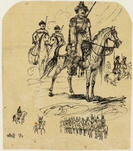Rosyjska kawaleria autorstwa Rodolphe Bresdin