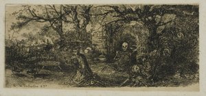 Św. Antoni i Śmierć autorstwa Rodolphe Bresdin