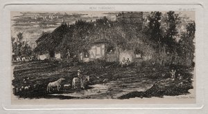 Podwórko, 1861. autorstwa Rodolphe Bresdin