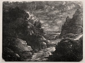 Górski potok, 1871. autorstwa Rodolphe Bresdin