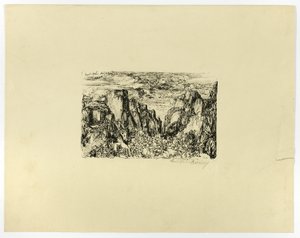 Bez tytułu (prawdopodobnie Cezar i jego legiony) autorstwa Rodolphe Bresdin