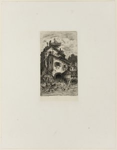 Młyn wodny autorstwa Rodolphe Bresdin
