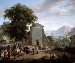 „Przywrócenie kultu po rewolucji”, XIX w. autorstwa Rodolphe Topffer