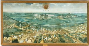 Pożar w mieście Hayn. 10014232 ... autorstwa Rodrigo de Holanda