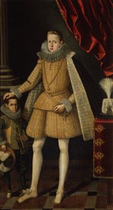 Książę Filip i karzeł, Miguel Soplillo, ok. 1620 (olej na płótnie) autorstwa Rodrigo de Villandrando