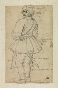 Mężczyzna widziany z tyłu (verso) autorstwa Roelandt Jacobsz and Bruegel Pieter the Elder Savery