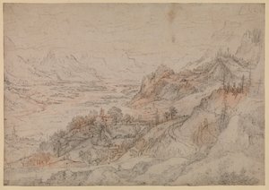 Krajobraz górski - Dolina Inn w Tyrolu, 1607 autorstwa Roelandt Jacobsz. Savery
