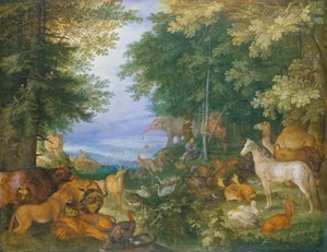 Orfeusz czarujący zwierzęta swoją muzyką autorstwa Roelandt Jacobsz. Savery