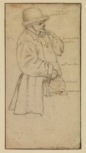 Chłop niosący słój, prostopadle, XVI w. autorstwa Roelandt Jacobsz. Savery
