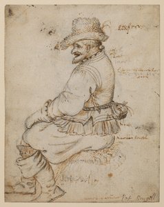 Siedzący mieszczanin (recto) autorstwa Roelandt Jacobsz. Savery