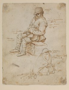Dwie siedzące postacie (verso) autorstwa Roelandt Jacobsz. Savery