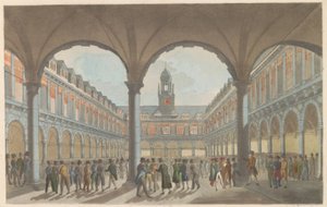 Giełda w Amsterdamie, ok. 1825 Beurowie w Amsterdamie / La Bourse à Amsterdam (tytuł na obiekcie)