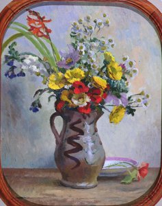 Letnie kwiaty, ok. 1922 (olej na desce) autorstwa Roger Eliot Fry