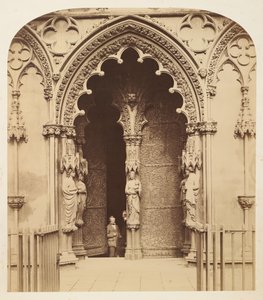 Centralne wejście, zachodni ganek, katedra w Lichfield autorstwa Roger Fenton