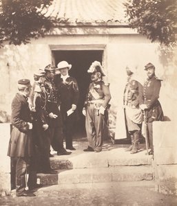Grupa w Kwaterze Głównej, 1855. autorstwa Roger Fenton