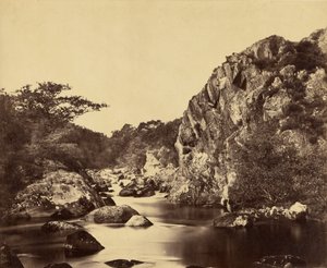 Czapli staw nad rzeką Lledr autorstwa Roger Fenton