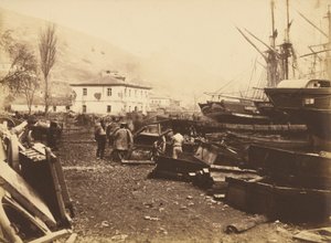 Miejsce lądowania, nabrzeże Ordnance, Bałakława autorstwa Roger Fenton