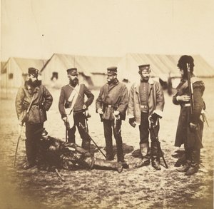 Podpułkownik Munro i oficerowie 39. pułku autorstwa Roger Fenton