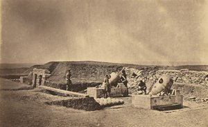 Baterie moździerzy przed Picquet House, Lekka Dywizja autorstwa Roger Fenton