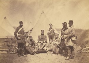 Oficerowie i żołnierze 89. pułku. autorstwa Roger Fenton