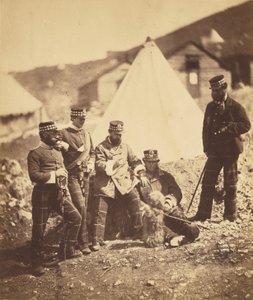 Oficerowie 71. pułku Highlanders autorstwa Roger Fenton
