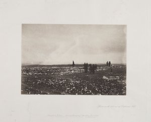 Funkcjonariusze na Lookout na Cathcarts Hill, 1855. autorstwa Roger Fenton