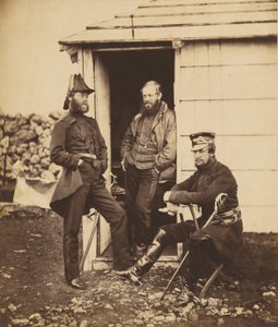 Oficerowie w sztabie generała porucznika Sir G. Browna autorstwa Roger Fenton