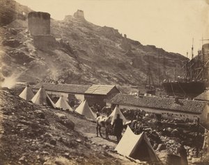Zamek genueński, Bałakława autorstwa Roger Fenton