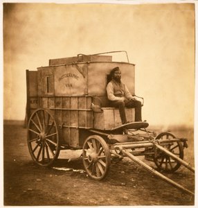 Fotografowie Van z Marcusem Sparlingiem na Krymie, 1855 (odbitka solna) autorstwa Roger Fenton