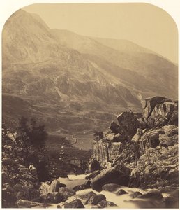 Widok od wodospadów Ogwen ku Nan Francon autorstwa Roger Fenton