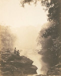 Wharfe and Pool, Under the Strid, 1854. autorstwa Roger Fenton