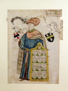 John Gedney w szatach radnego miejskiego, ok. 1450 (akwarela na papierze) autorstwa Roger Leigh
