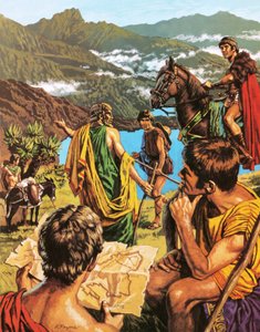Diogenes, grecki odkrywca, podróżujący po Afryce autorstwa Roger Payne