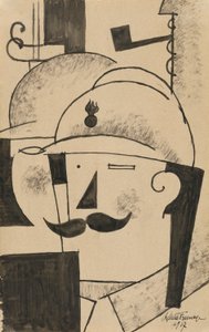 Dwóch piechurów w hełmach autorstwa Roger de La Fresnaye