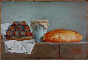 Martwa natura owoców z chlebem autorstwa Roland Delaporte