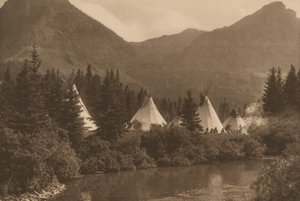 W górę Cutbank, Piegan, Montana, 1915 (zdjęcie) autorstwa Roland W. Reed