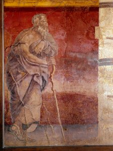 Filozof, detal (fresk autorstwa Roman