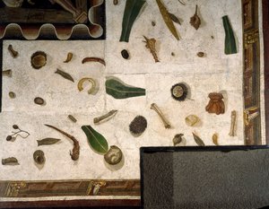 „Asarotos” (podłoga nie zamieciona) Fragmenty mozaiki sygnowanej przez Haraklitona z Rzymu, II w. n.e. autorstwa Roman
