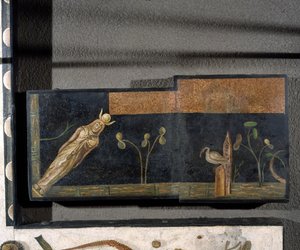 „Asarotos” (niezamieciona podłoga) Fragmenty mozaiki sygnowanej przez Haraklitona z Rzymu, II wne, Rzym autorstwa Roman