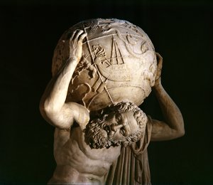 Atlas, kopia greckiego oryginału hellenistycznego (marmur) (detal)