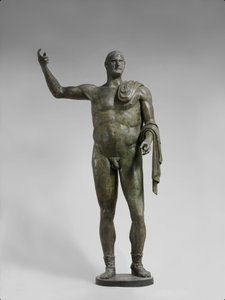 Spiżowa statua cesarza Trebonianusa Gallusa, 251-253 AD (brąz) autorstwa Roman